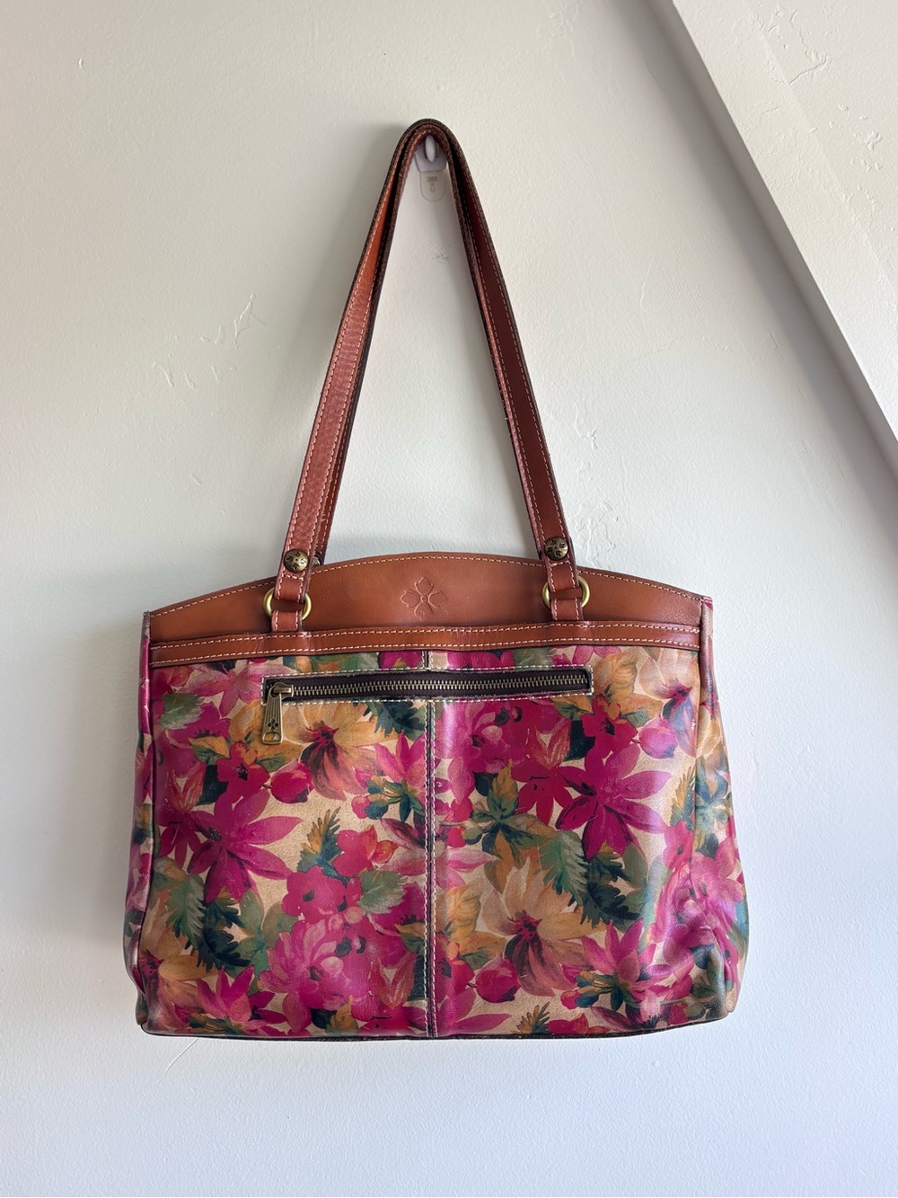 PATRICIA NASH FLORAL MULTISPRING POPPY HANDBAG TOTE BAG